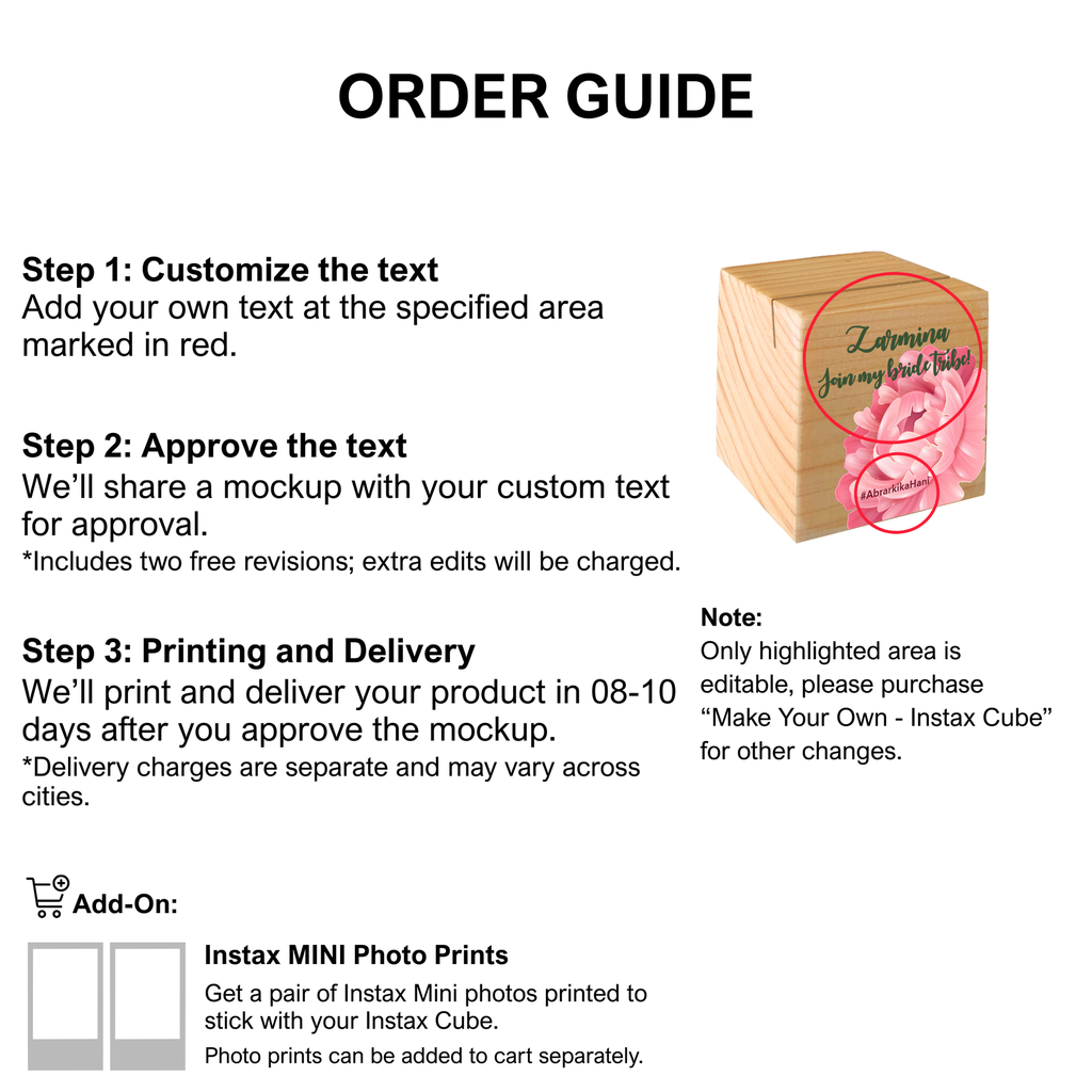 Pink Peonies- Instax Cube