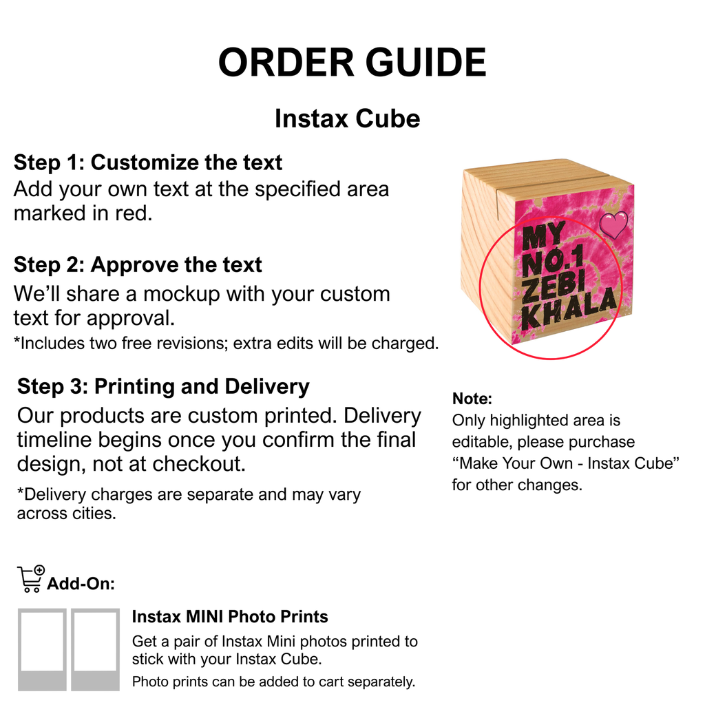 Tie-Dye Pink- Instax Cube