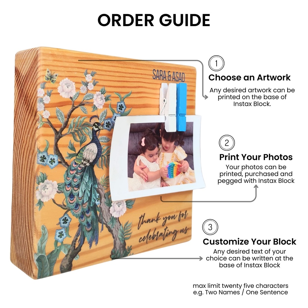 Inlay Text - Instax Wood Block