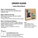 Moustache - Instax Wood Block