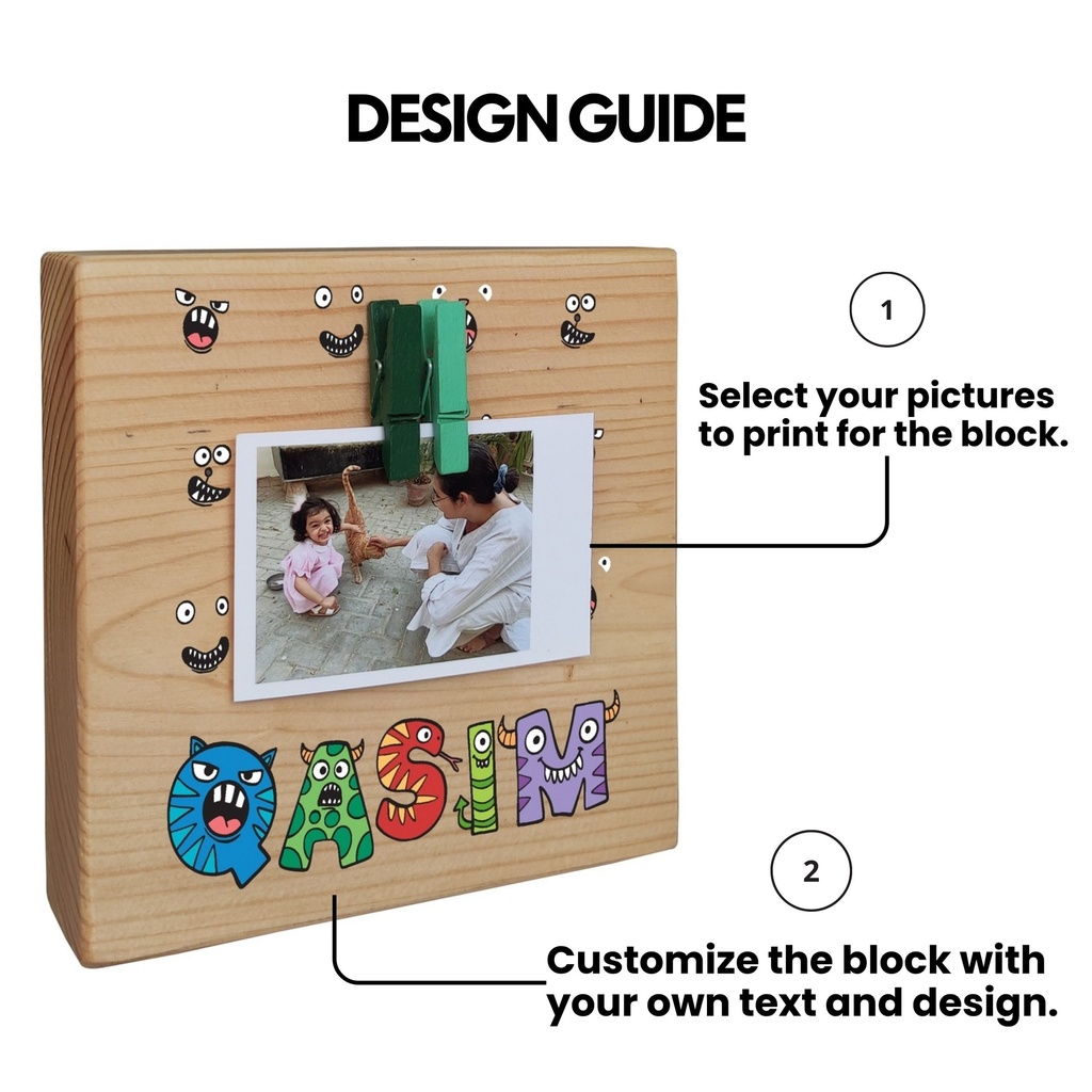 Pastel Rainbow - Instax Wood Block