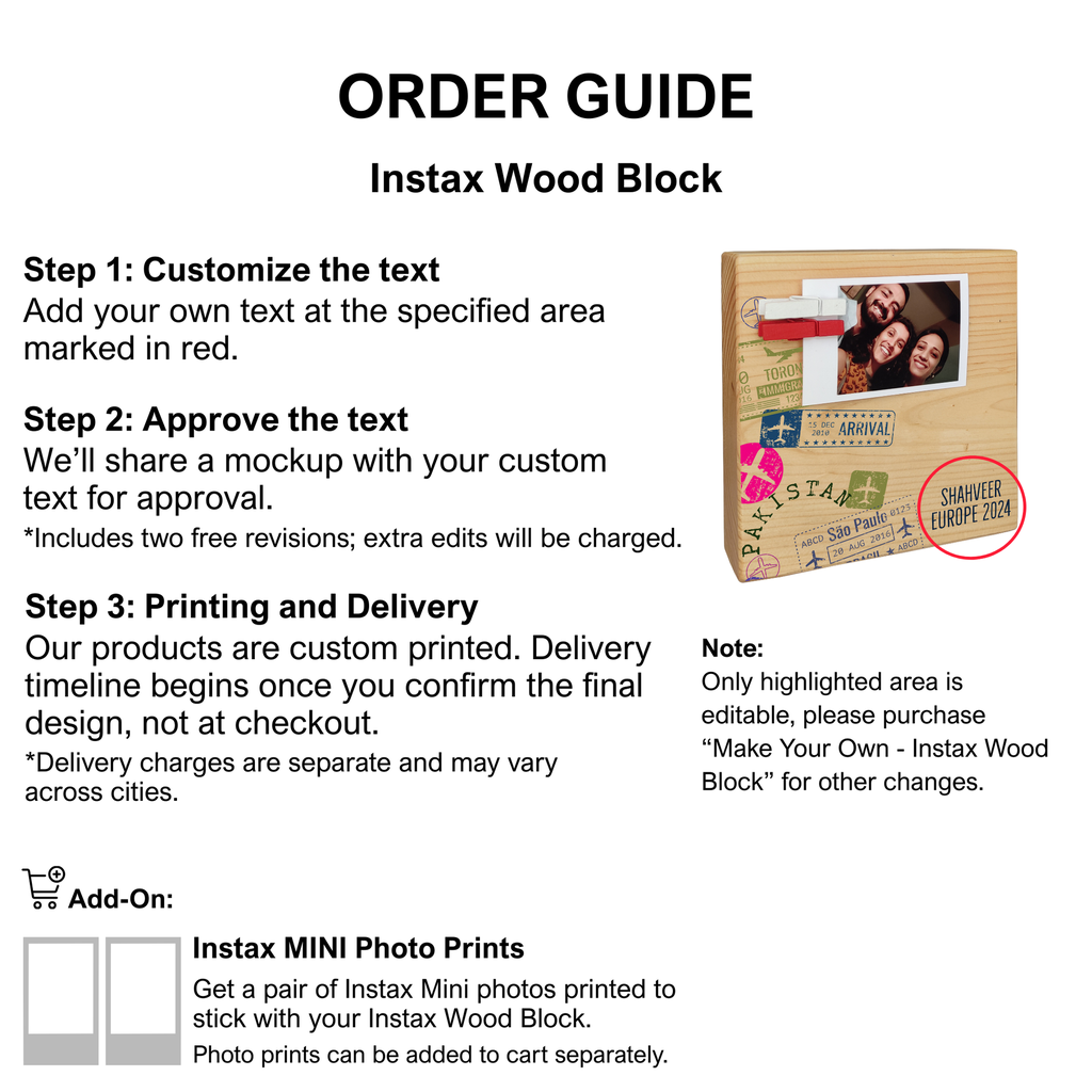 Stamped - Instax Wood Block