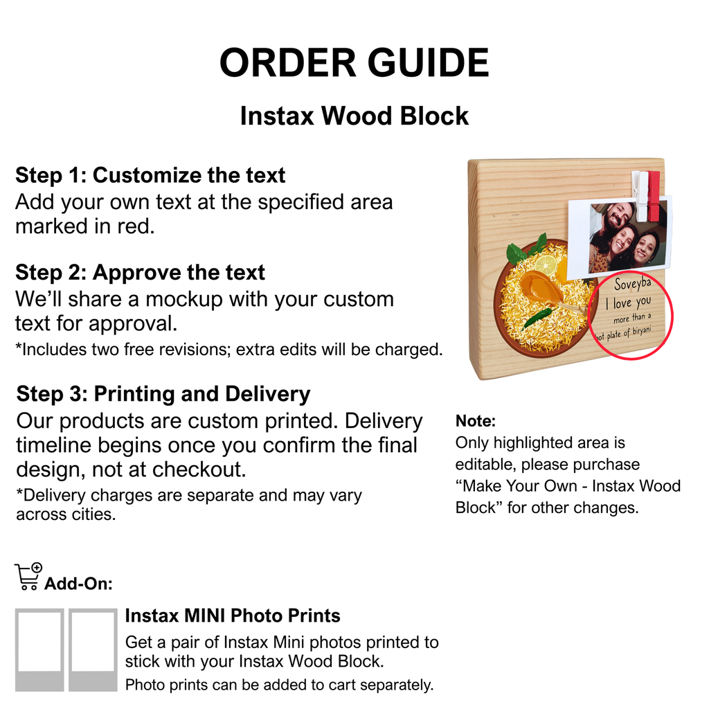 Biryani - Instax Wood Block