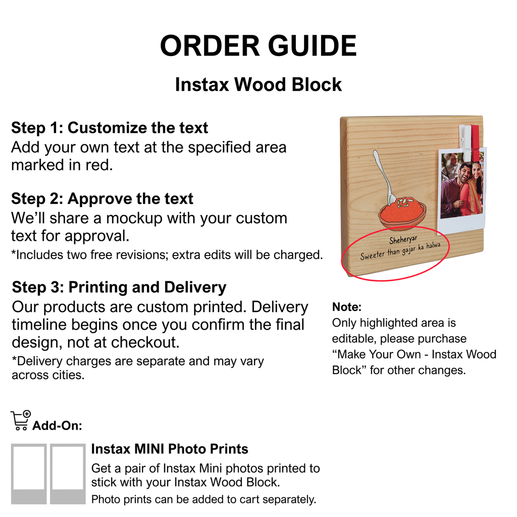 Halwa - Instax Wood Block