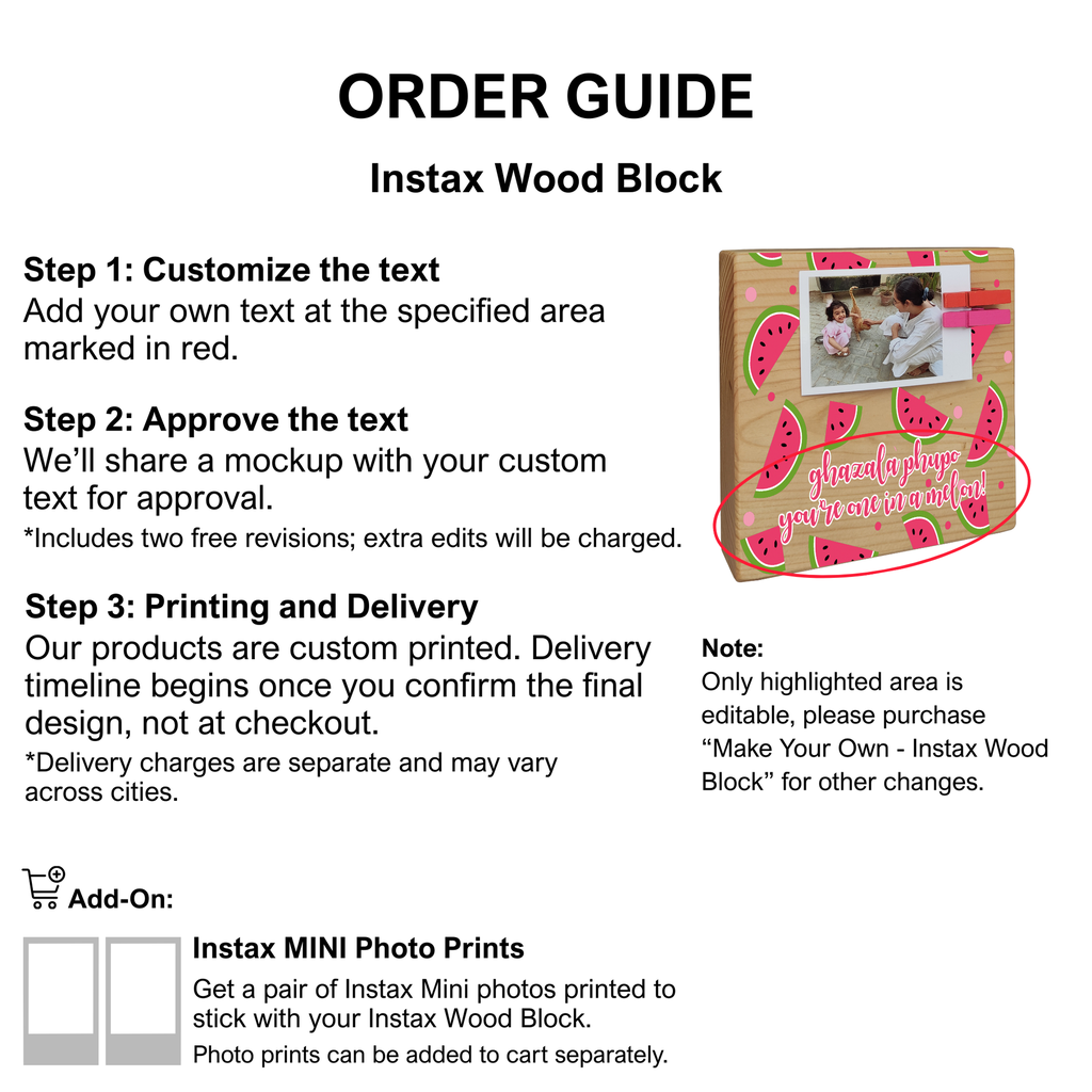 Melon Madness - Instax Wood Block