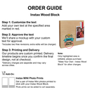 Monogram - Instax Wood Block