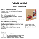 Monogram - Instax Wood Block