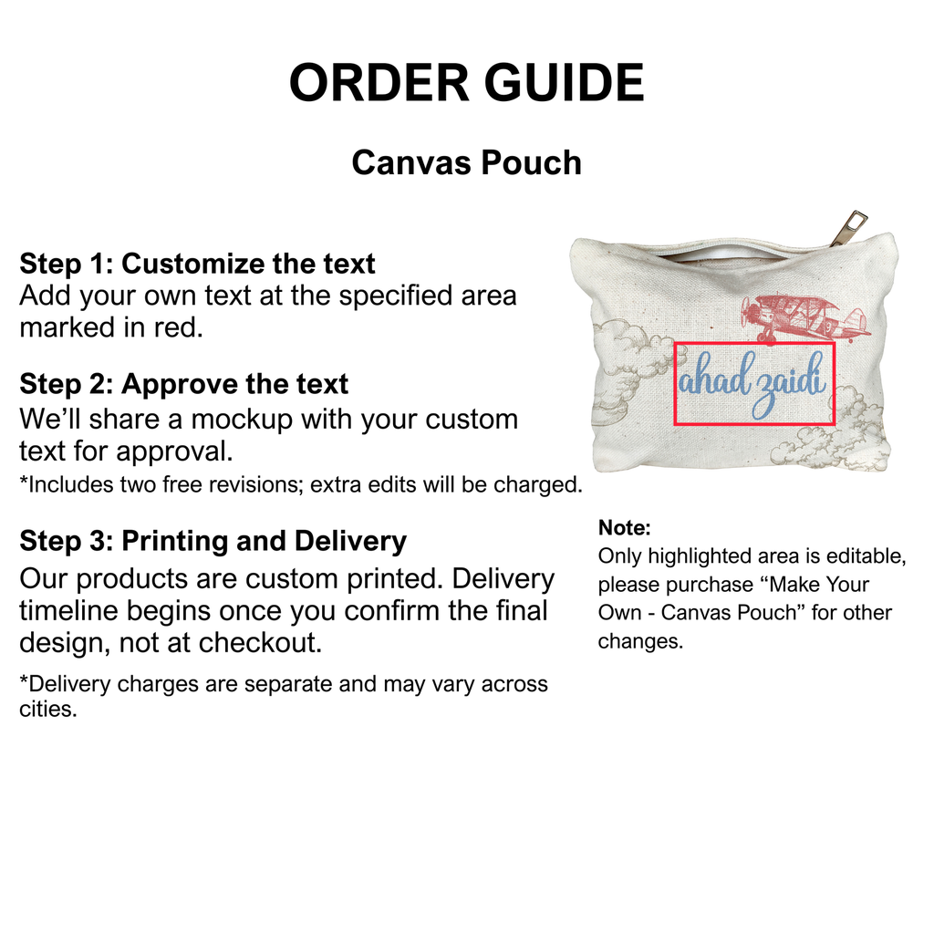 Aeroplane - Canvas Pouch