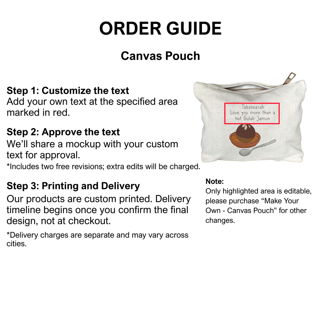 Gulab Jaman - Canvas Pouch