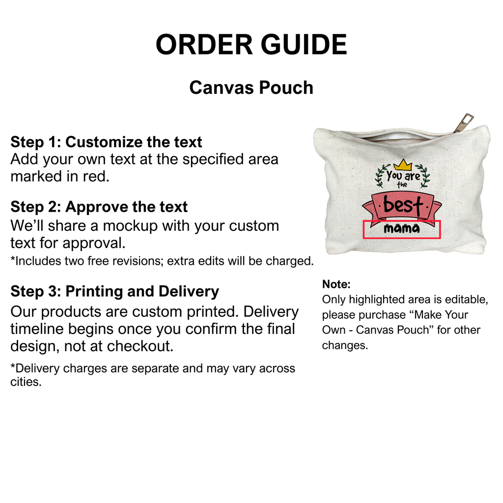 Monogram - Canvas Pouch