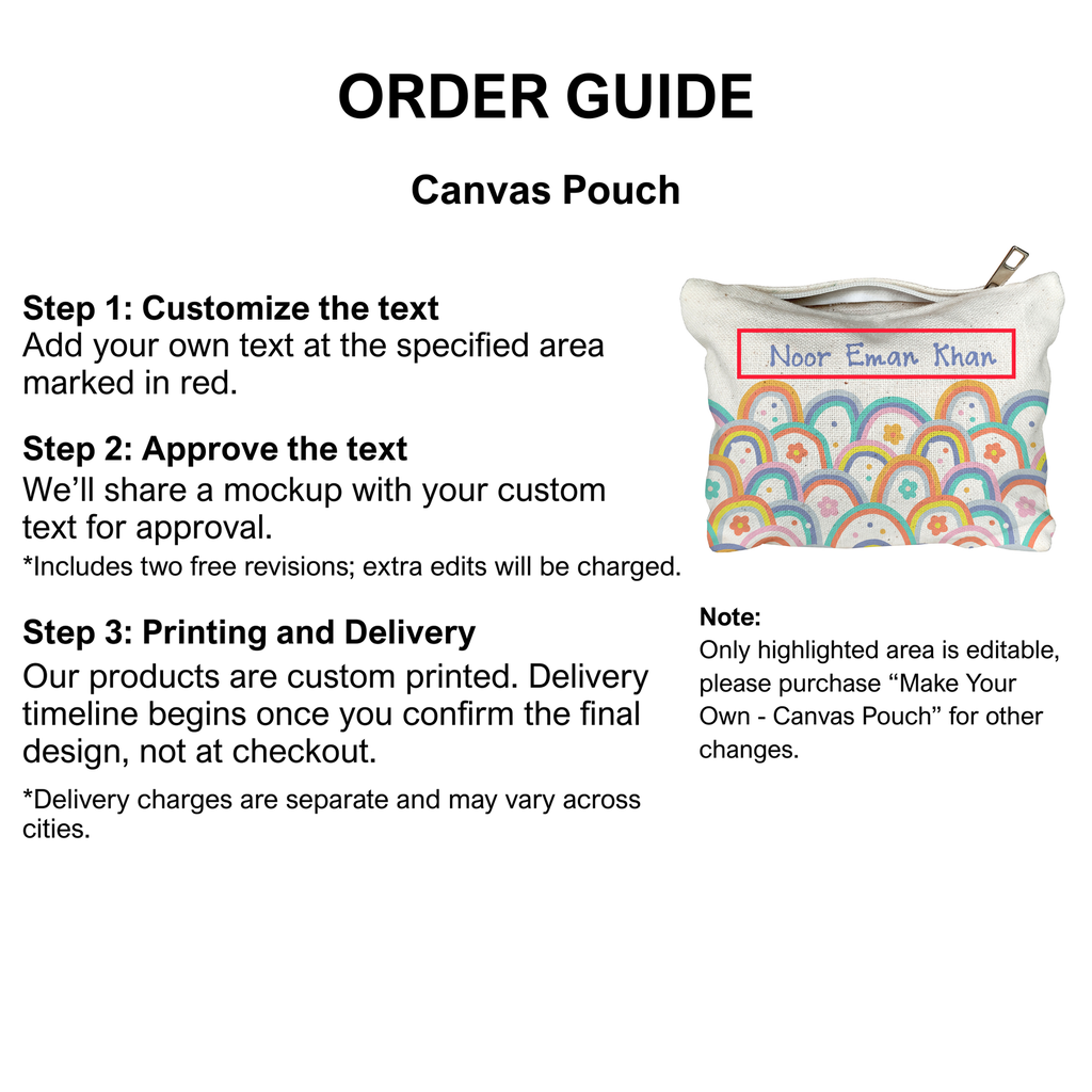 Pastel Rainbow - Canvas Pouch