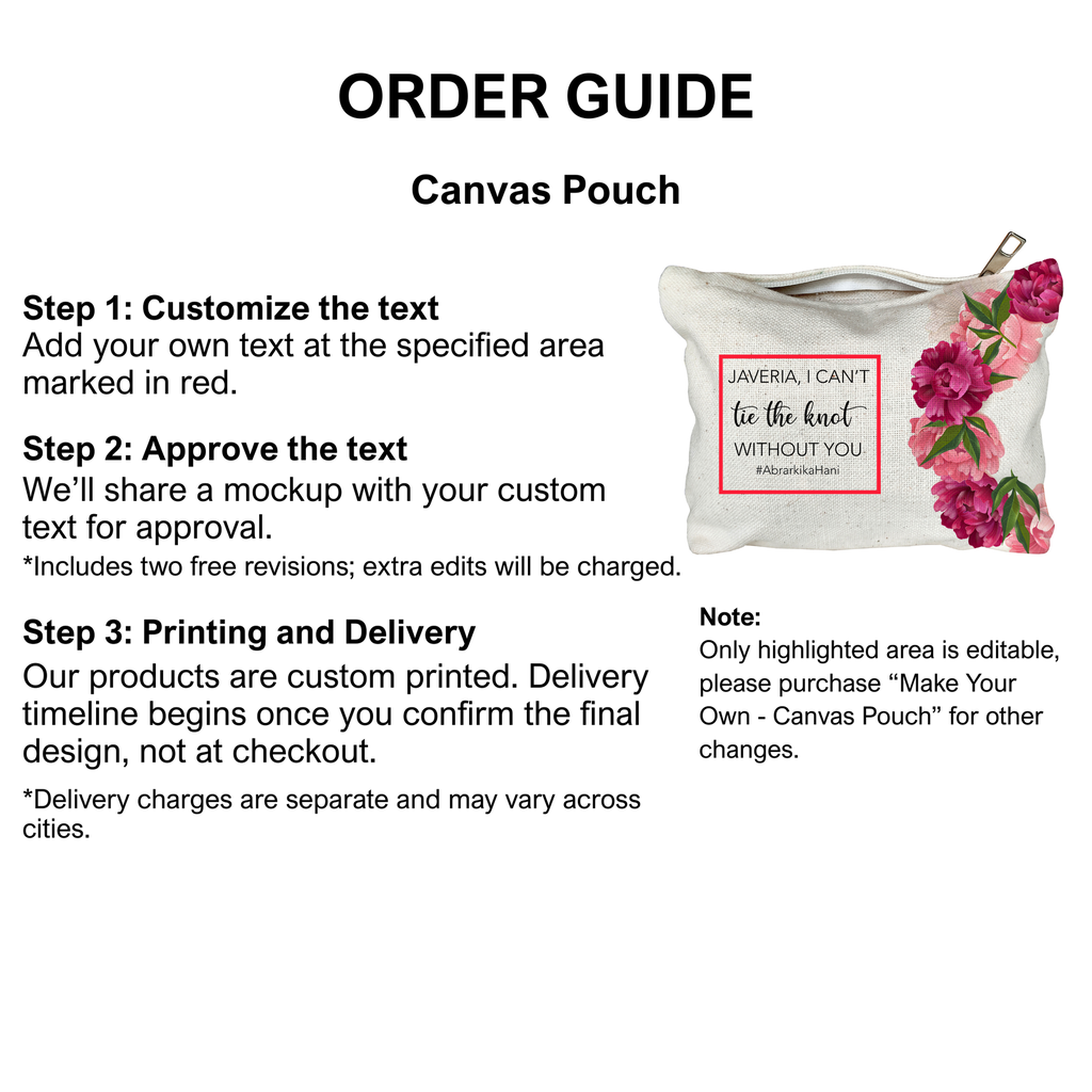 Pink Peonies - Canvas Pouch