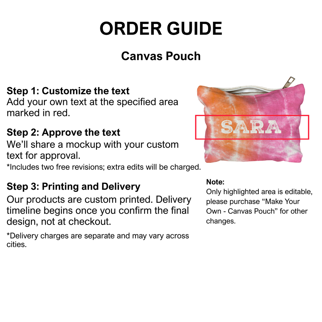 Tie Dye Pink - Canvas Pouch