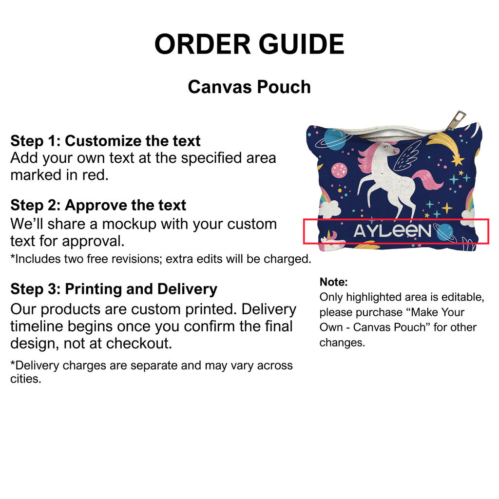 Unicorn - Canvas Pouch 