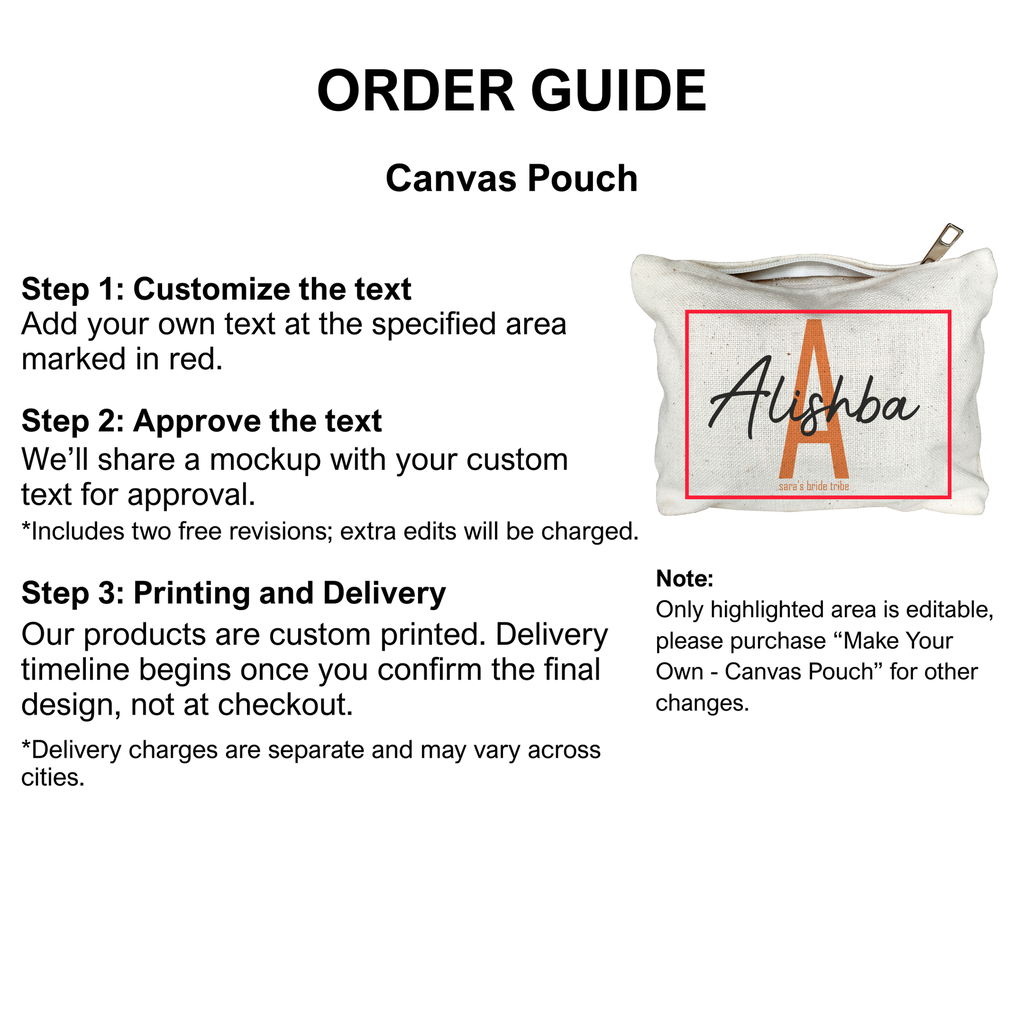 Your Initials 1 - Canvas Pouch