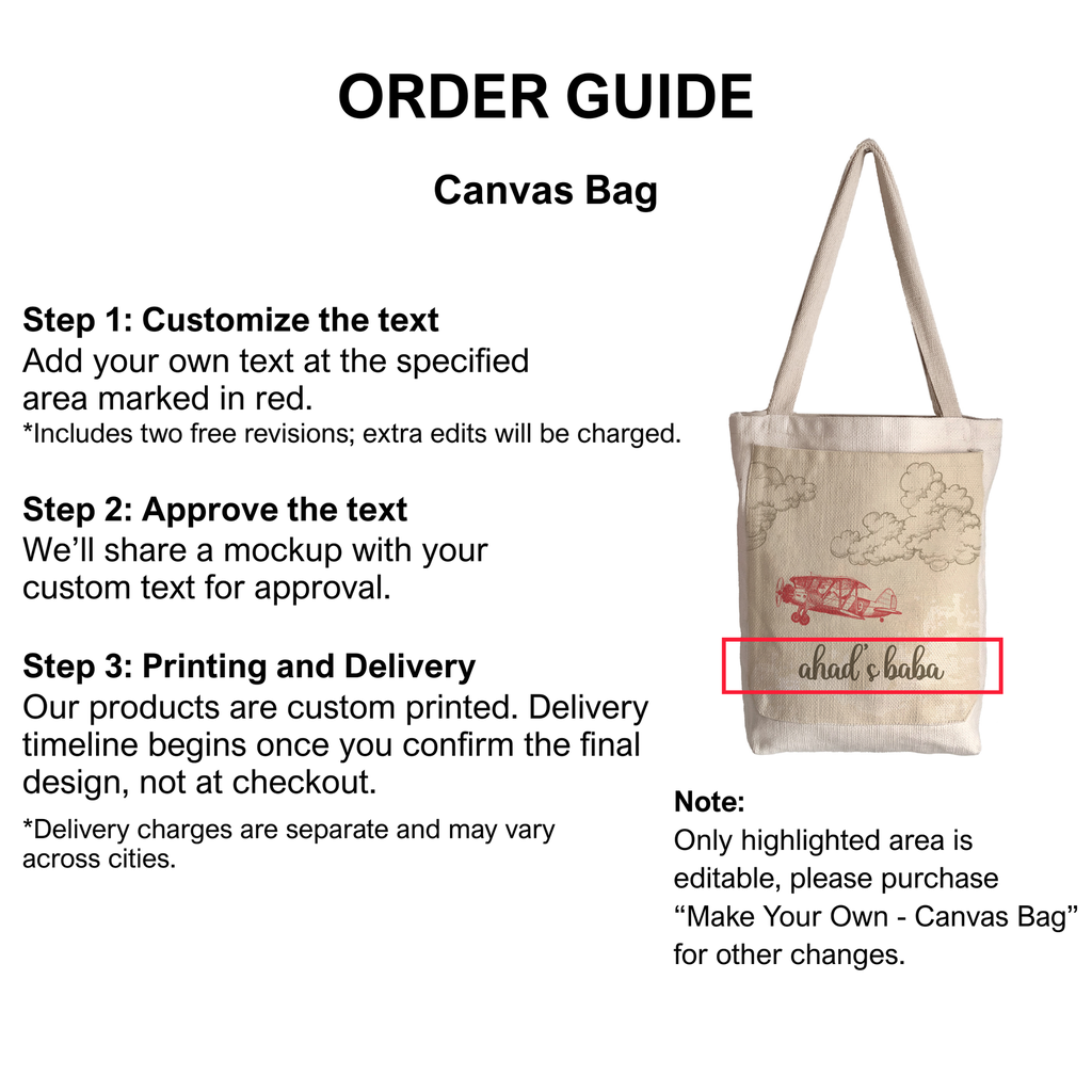 Aeroplane - Canvas Bag