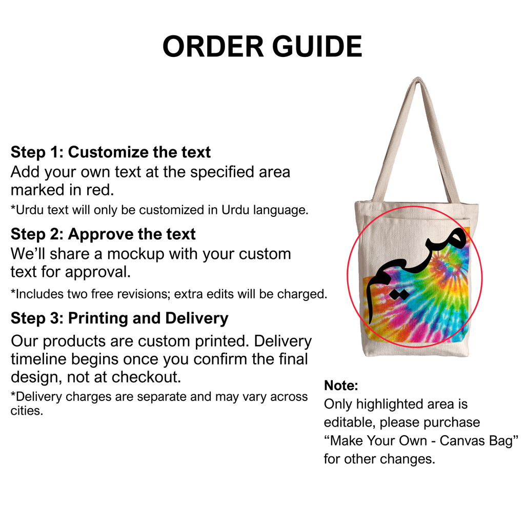 Tie Dye Multi - Canvas Bag