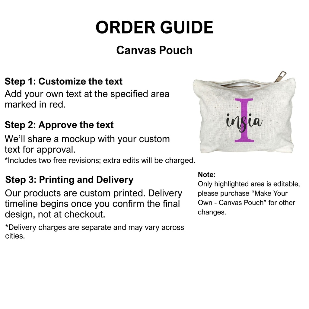 Your Initials 2- Canvas Pouch