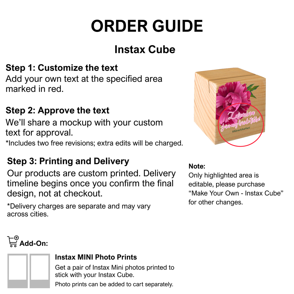 Magenta Peonies- Instax Cube