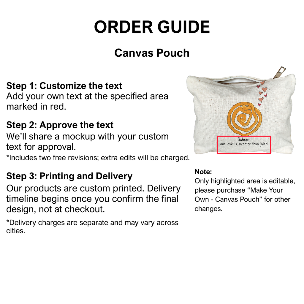 Jalebi - Canvas Pouch