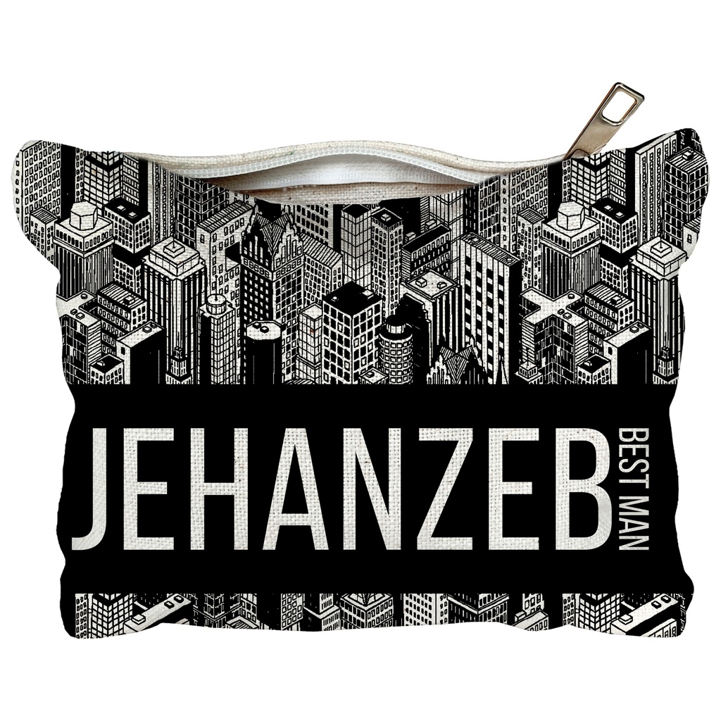 Skyline B&W - Canvas Pouch