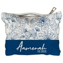 Blue Floral - Canvas Pouch