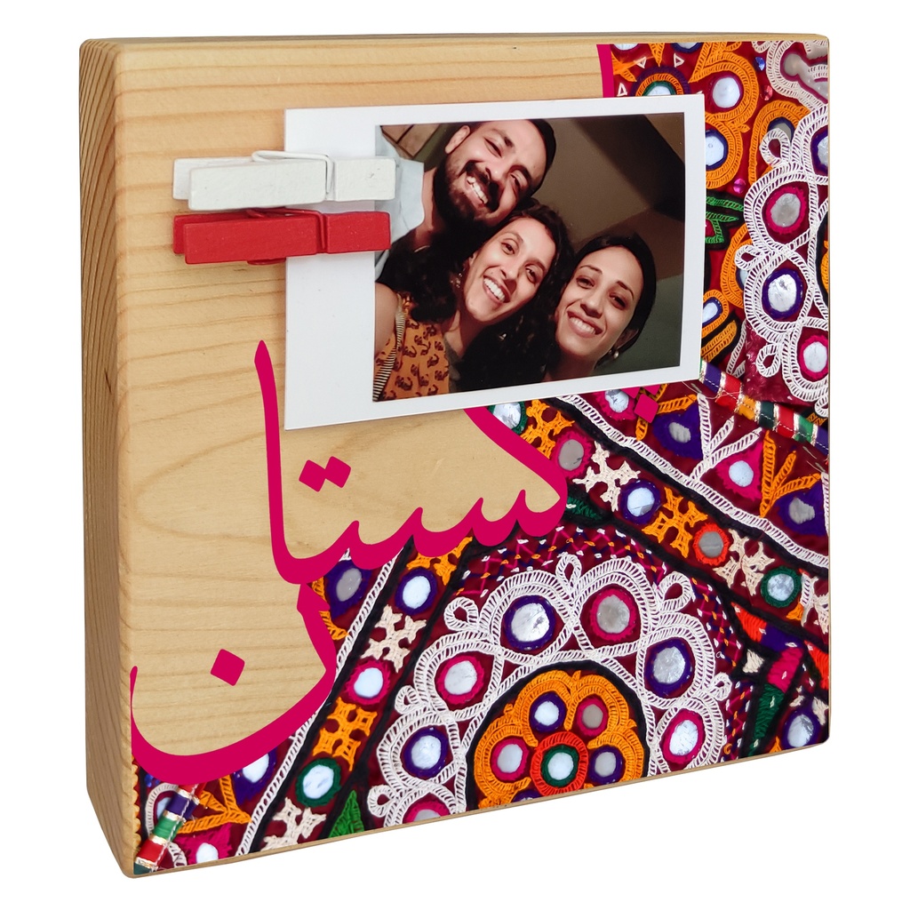  Textile Pink - Instax Wood Block