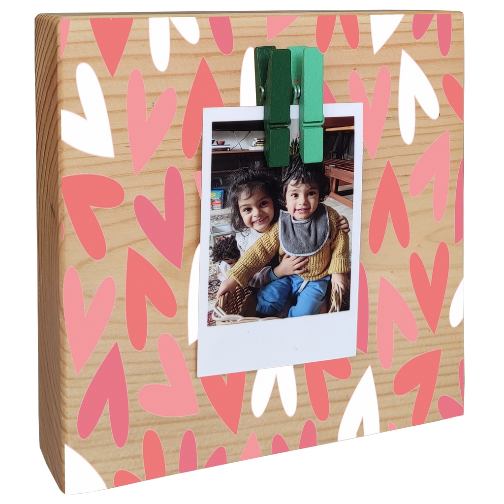 Heart Madness - Instax Wood Block