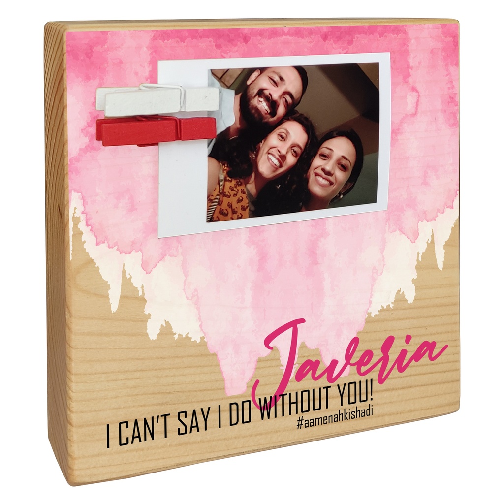 Pink Watercolor - Instax Wood Block