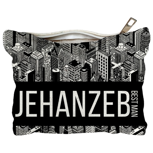 [EC-CNVP-SkylineB&W] Skyline B&W - Canvas Pouch
