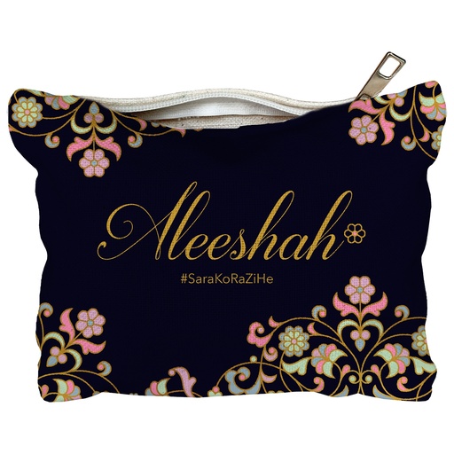 [EC-CNVP-1-MughalNavy] Mughal Navy - Canvas Pouch
