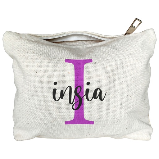 [EC-CNVP-1-YourInitial2] Your Initials 2- Canvas Pouch