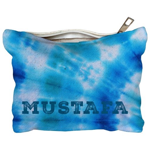 [EC-CNVP-1-TieDyeBlue] Tie Dye Blue - Canvas Pouch