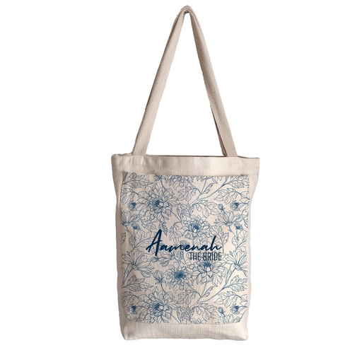 Blue Floral - Canvas Bag