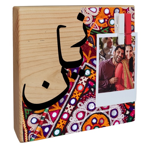  Textile Pink - Instax Wood Block