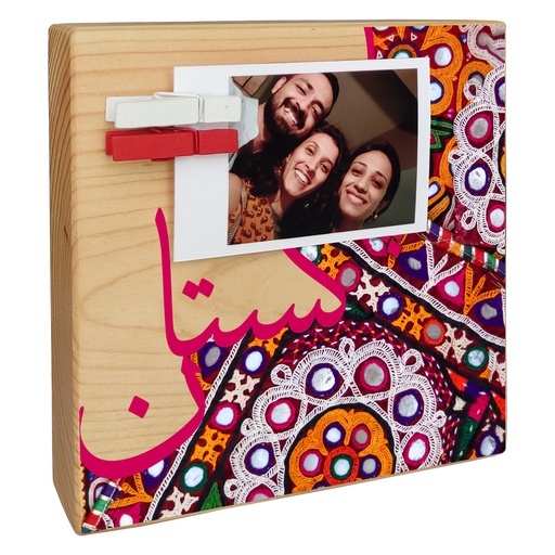  Textile Pink - Instax Wood Block