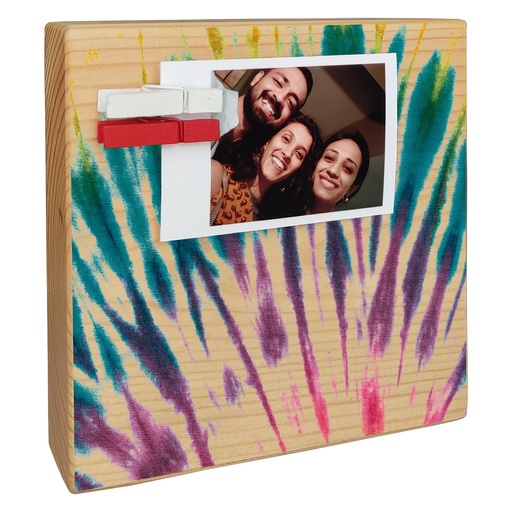 Tie Dye Multi - Instax Wood Block