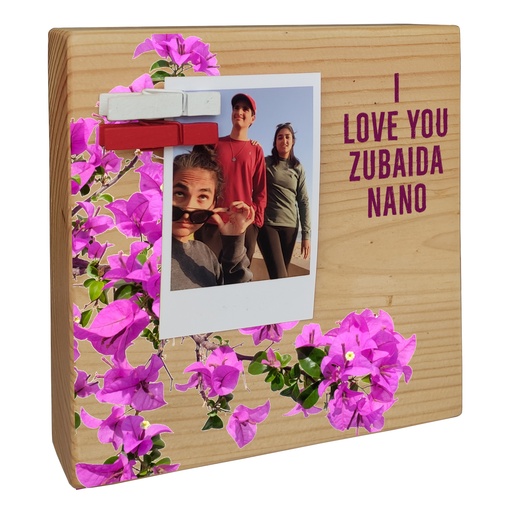 [EC-IWB-Bougainvillea] Bougainvillea - Instax Wood Block