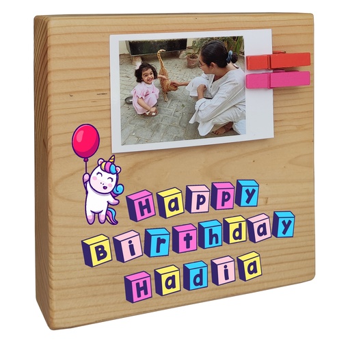 [EC-IWB-BabyUnicorn] Baby Unicorn - Instax Wood Block