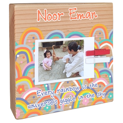 [EC-IWB-PastelRainbow] Pastel Rainbow - Instax Wood Block