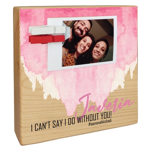 Pink Watercolor - Instax Wood Block