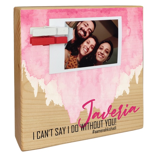 Pink Watercolor - Instax Wood Block